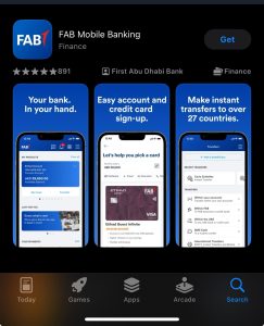 Fab bank app - screenshot Iphone